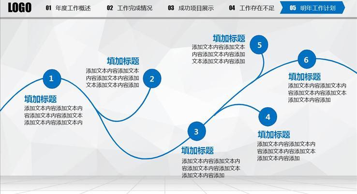 跨年藍色高端工作總結(jié)匯報PPT模板