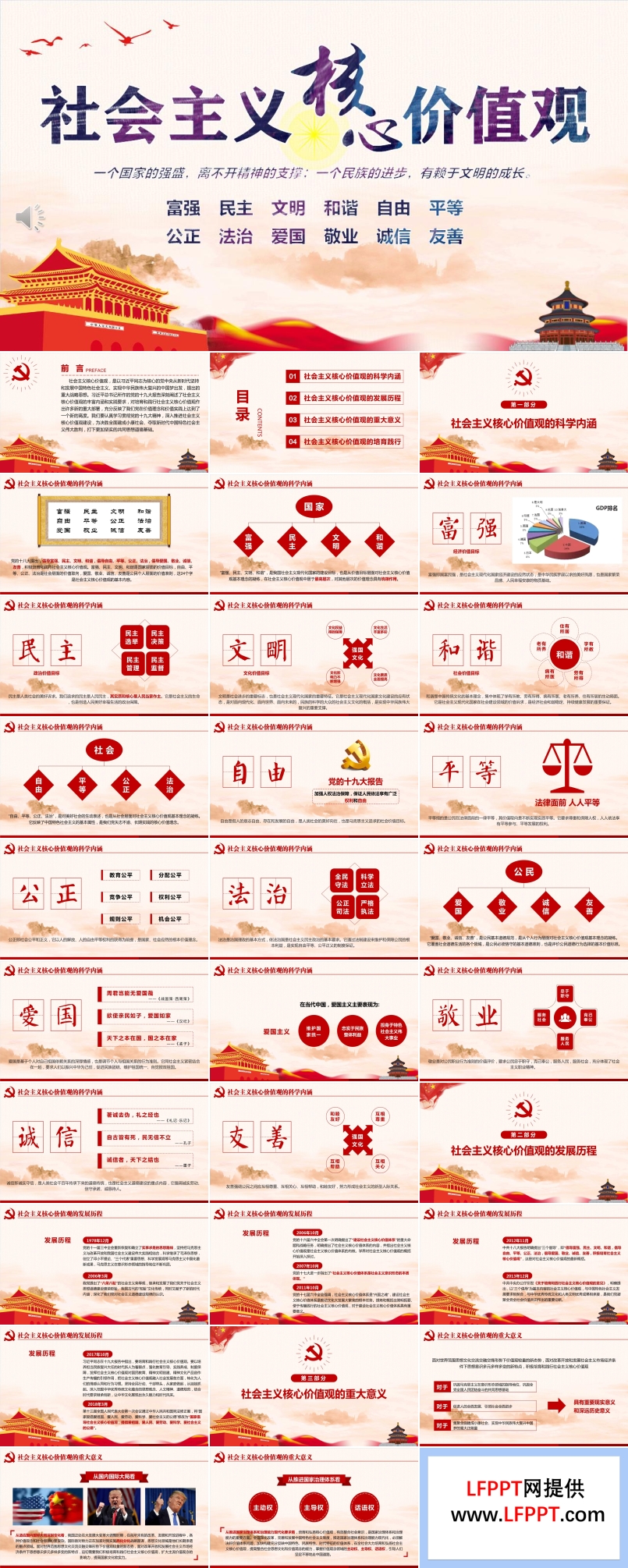 社會(huì)主義核心價(jià)值觀PPT模板