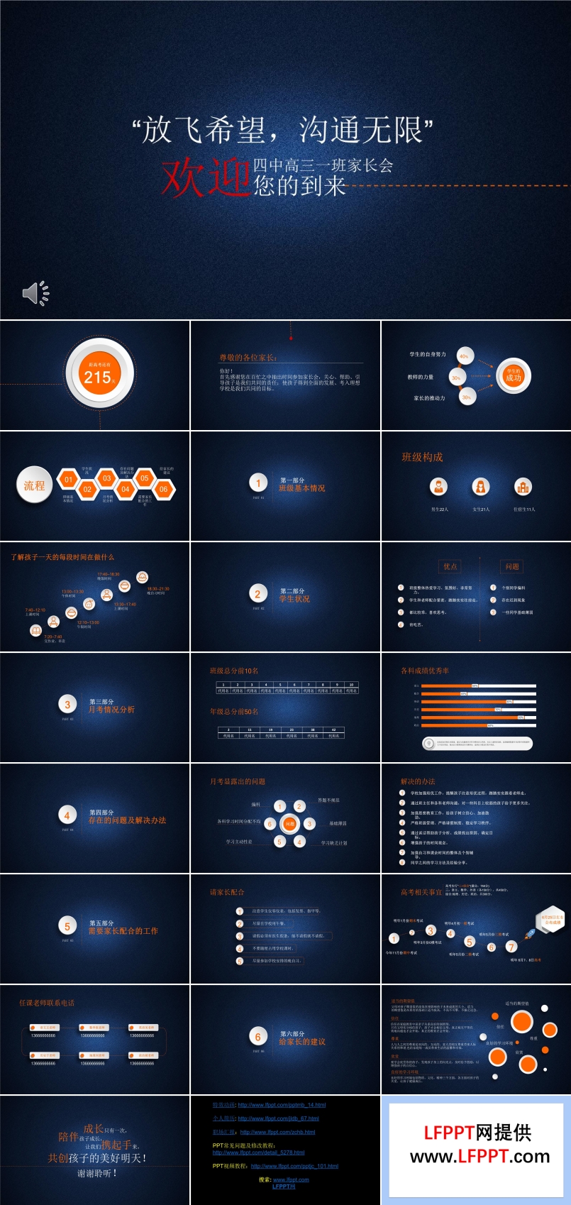 高三家長會PPT模板