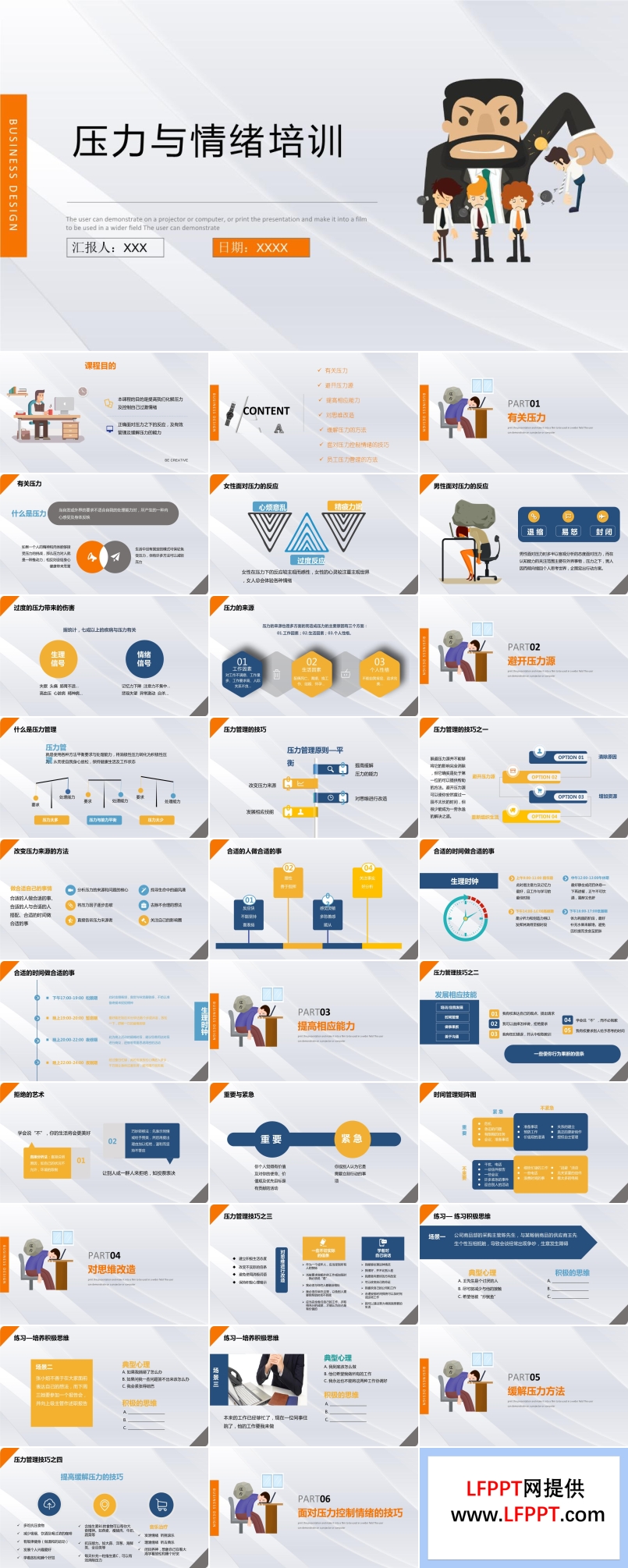 員工壓力與情緒培訓(xùn)課件PPT模板