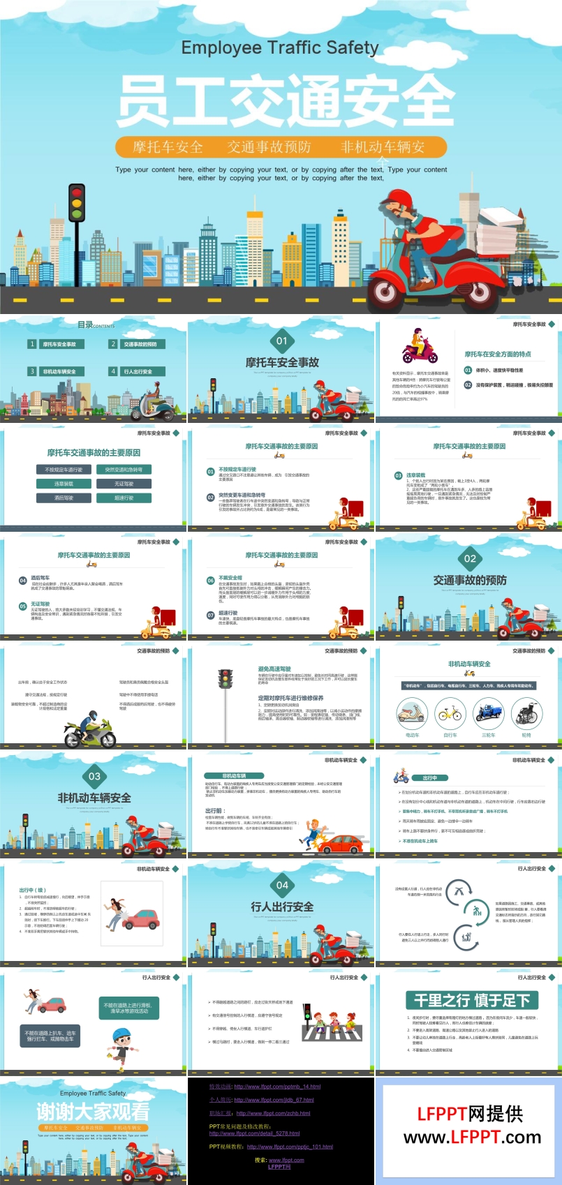 員工上下班交通安全PPT課件模板