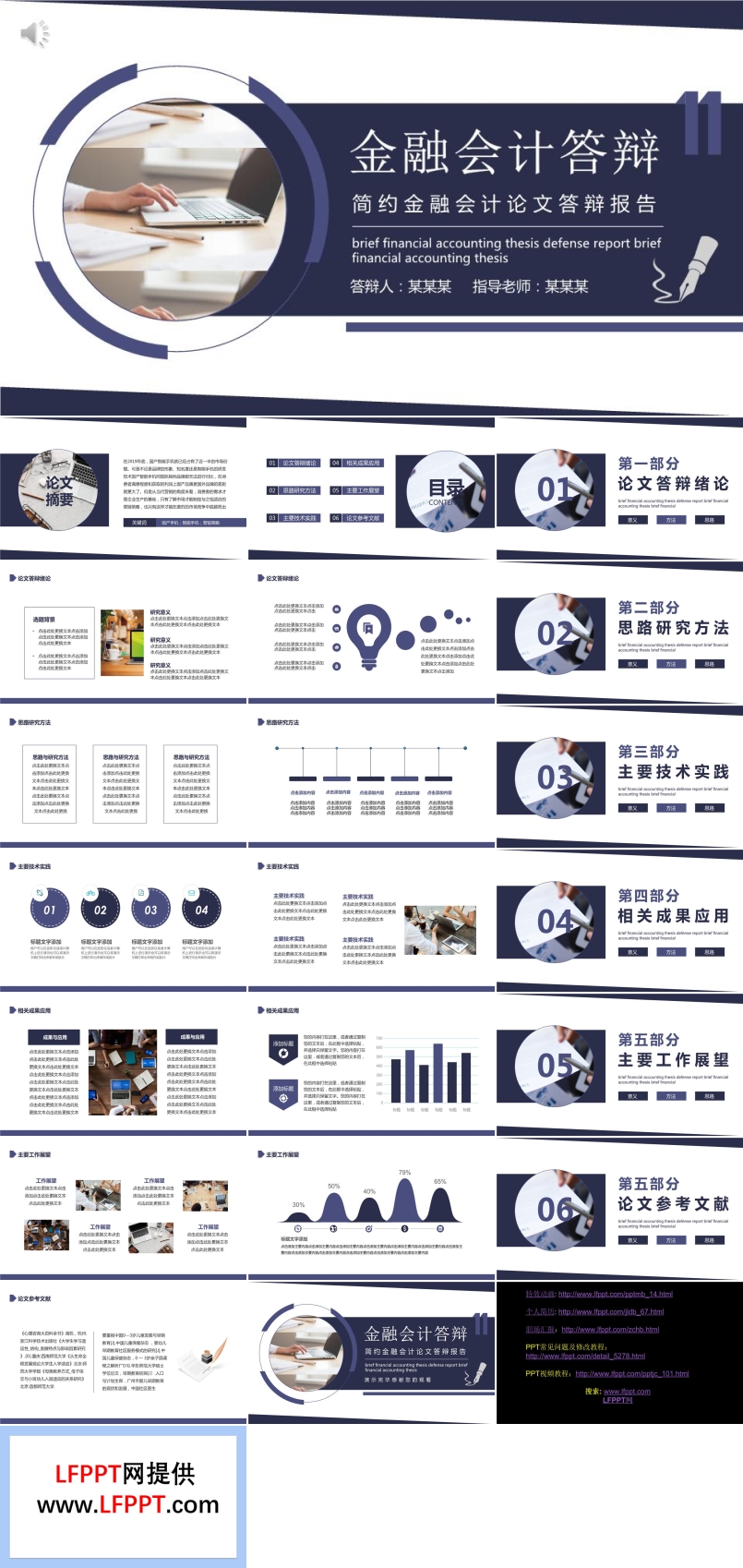 金融會(huì)計(jì)論文答辯ppt模板