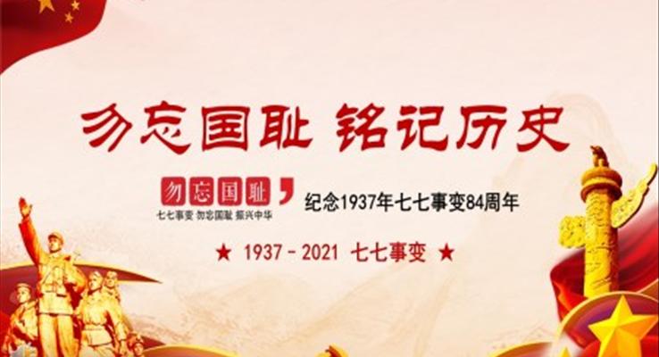 紀(jì)念七七事變84周年P(guān)PT