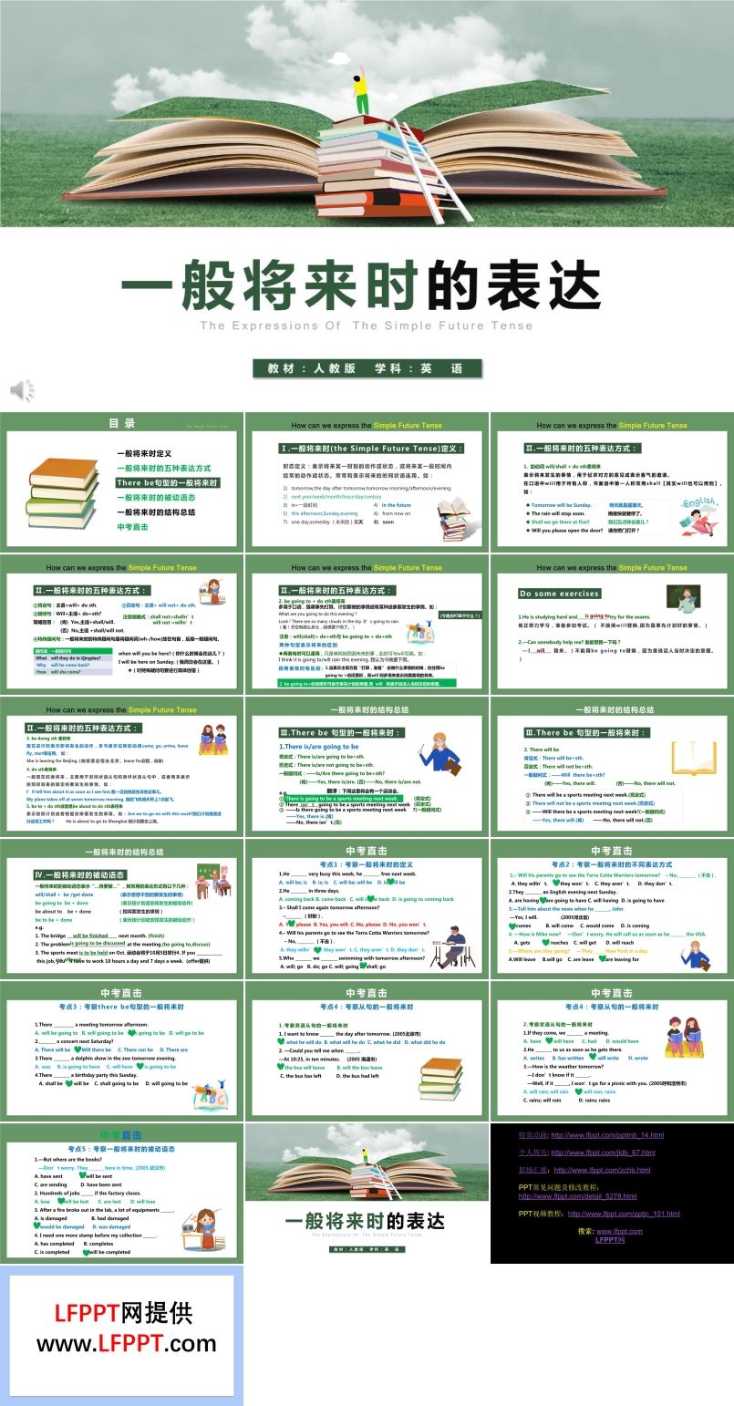 人教版一般將來(lái)時(shí)的表達(dá)PPT課件