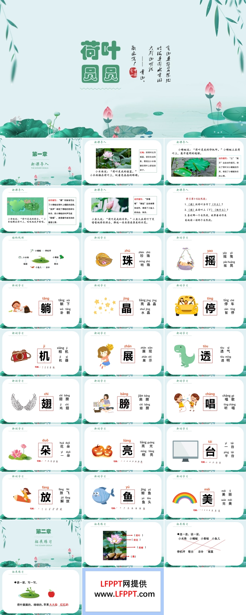 人教版荷葉圓圓PPT課件