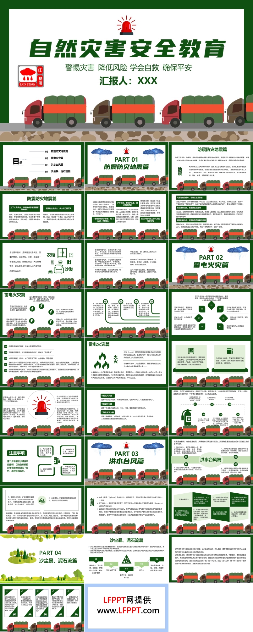 自然災(zāi)害安全教育PPT模板