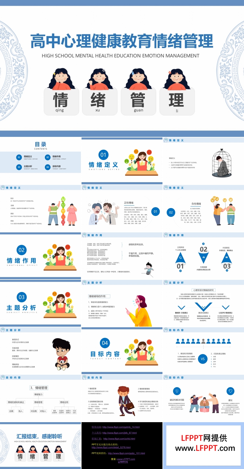 高中生心理健康教育情緒管理課件PPT