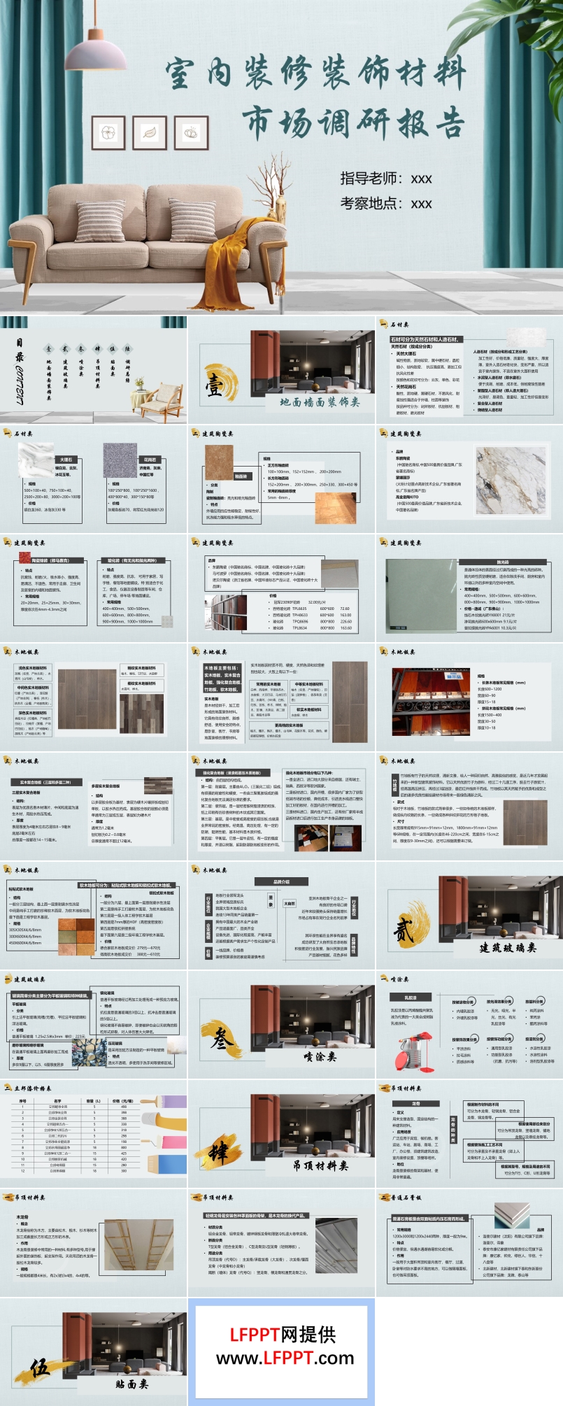 室內(nèi)裝修裝飾材料市場調(diào)研報告PPT動態(tài)模板