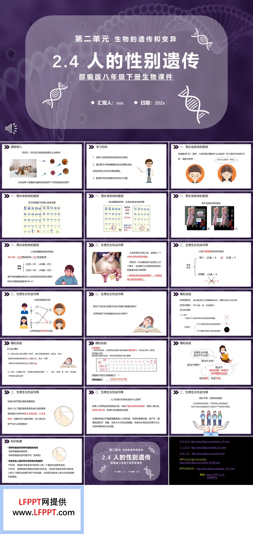 部編版八年級(jí)生物下冊(cè)人的性別遺傳課件PPT