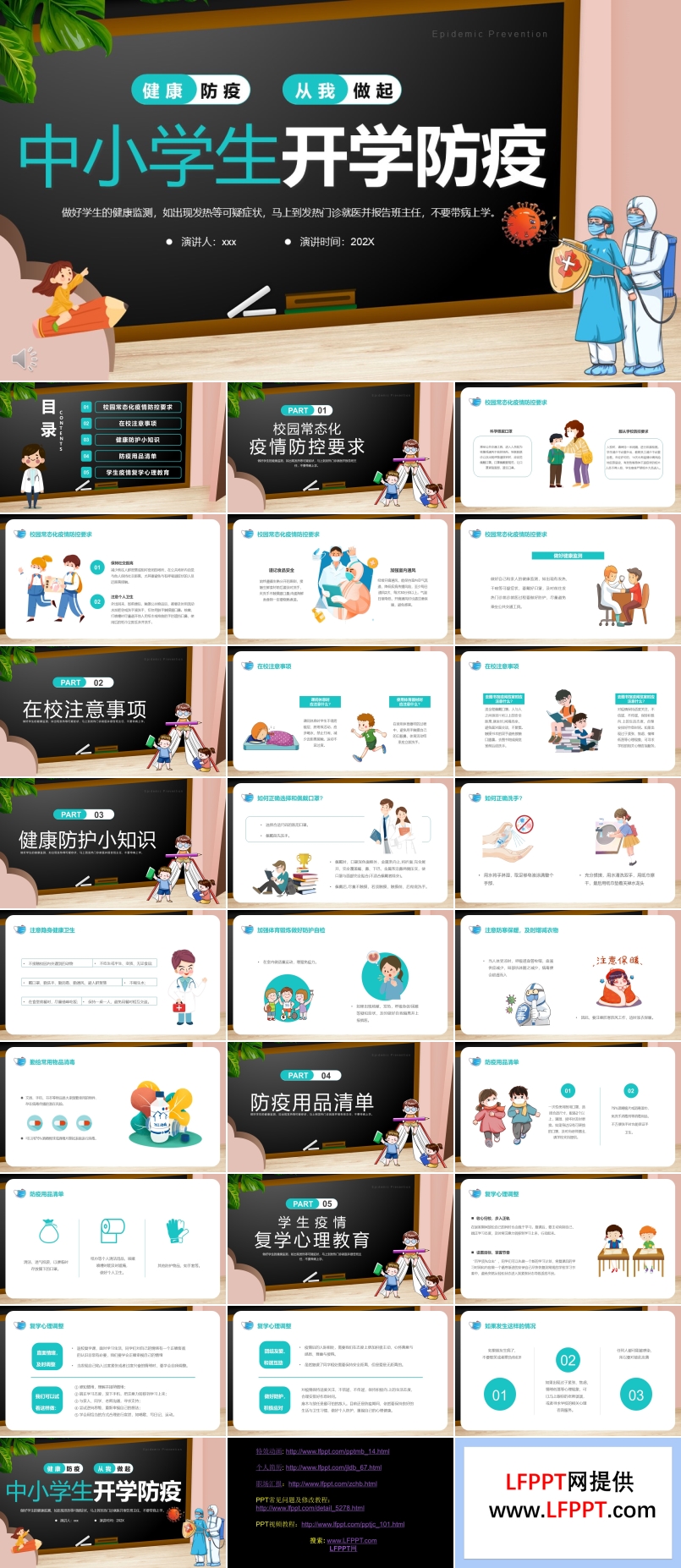 中小學(xué)生開學(xué)防疫第一課ppt免費課件