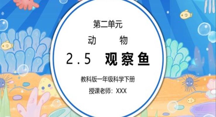 教科版一年級科學下冊第二單元《動物-觀察魚》PPT課件