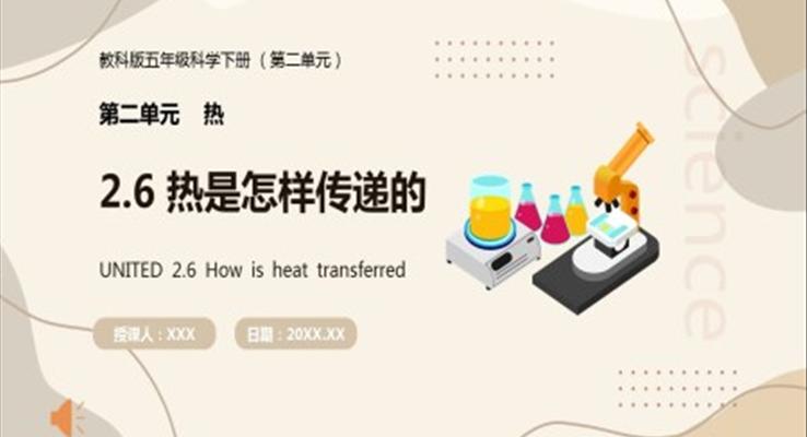 教科版五年級(jí)科學(xué)下冊(cè)熱是怎樣傳遞的課件PPT模板